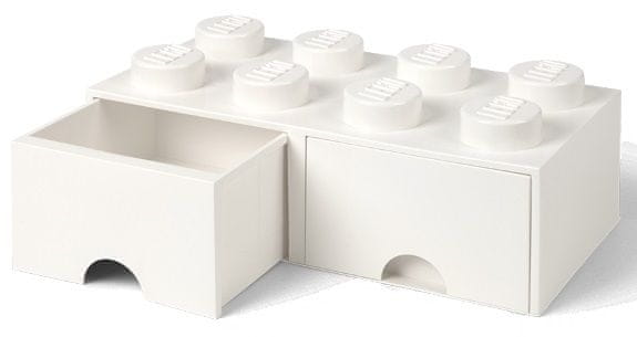 LEGO Úložný box 8 so šuplíkmi biela